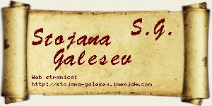 Stojana Galešev vizit kartica